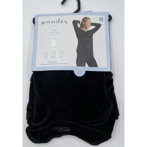 Wander by Hottotties Size Small Women's Vicky Velour Top Black 3.0 Warmth